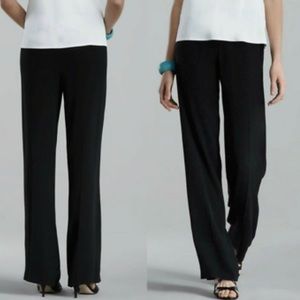 Eileen Fisher Black Wide Leg Viscose Pant 2X